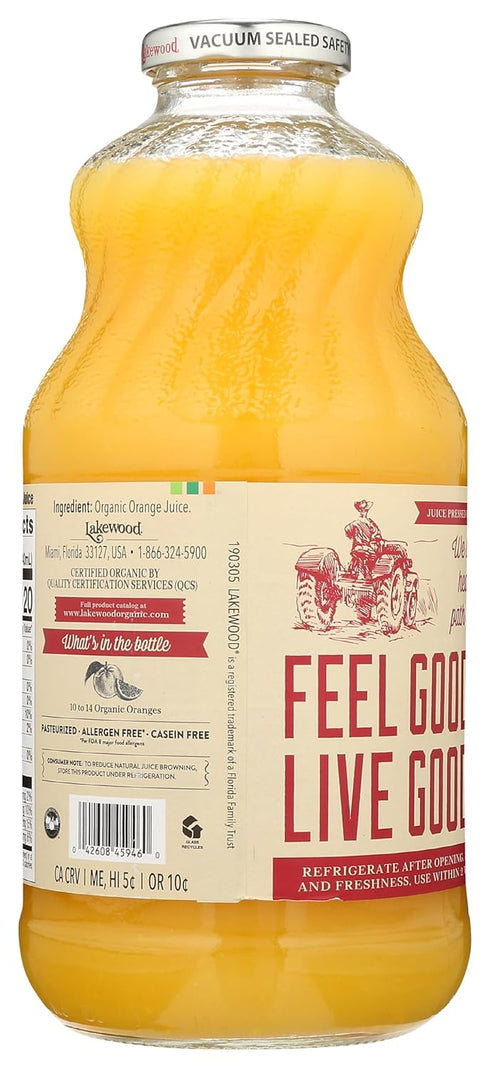 32 Lakewood Organic Pure Orange Juice, FZ