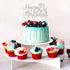 Silver Glitter 21st Birthday Cake Topper, 21st Party Decoration
