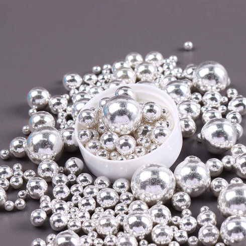 3.5 Silver Sprinkles for Cake Decorating, Silver Pearl Sugar Cupcake, Cookies, Ice Cream Toppings, Ounces Cake