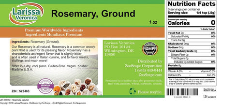 Larissa Veronica (1 oz, 528463) Rosemary, Ground ZIN: