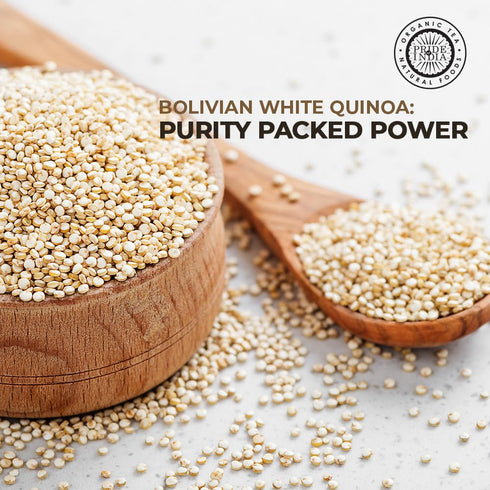 3 lbs Pride Of India Natural White Royal Quinoa | Superior Grade Whole Grain, Jar | Rich in Bold Flavor & High in Plant
