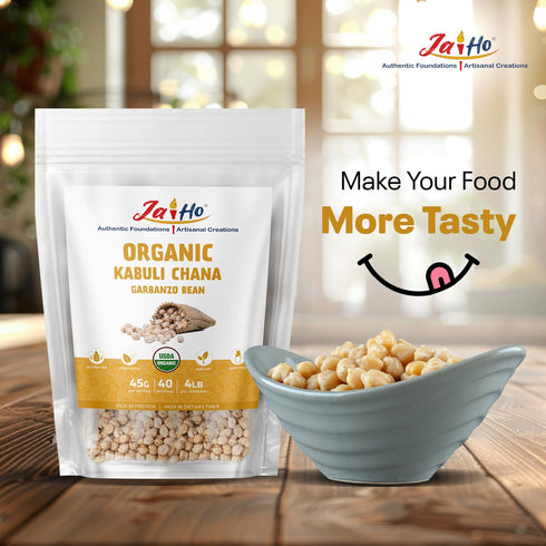 4 lb (4 Jai Ho Certified Organic Kabuli Chana Garbanzo Beans | Chickpeas Lentils | Indian Kabuli Chole Chana | USDA