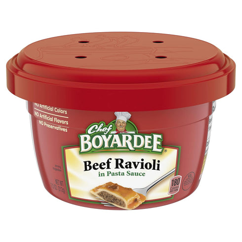 Chef Boyardee Beef Ravioli in Pasta Sauce, Microwave Food, 7.5 OZ Microwaveable