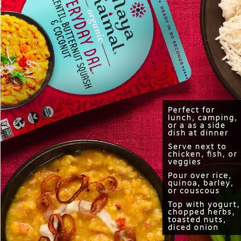 (Pack 3) Maya Kaimal Foods Organic Indian Everyday Dal of Fully Cooked Ready to Eat Meals w/Yellow Lentils, Tomato