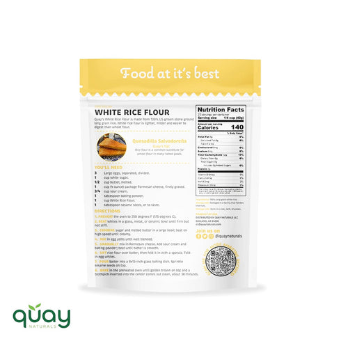 White Rice Flour - Gluten Free Flour - Wheat Flour Substitute & Alternative for Baking & Cooking - Non GMO (2 Pound)