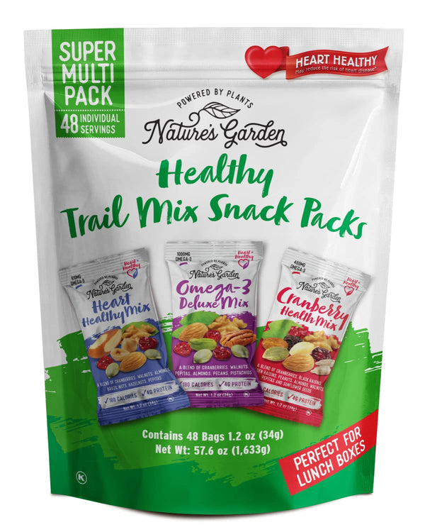Nature's Garden Healthy Trail Mix Snack Pack - | Premium Nuts and