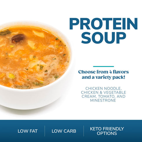 WonderSlim Protein Soup, Minestrone, 90 Calories, 12g Protein, Low Sugar (7ct)