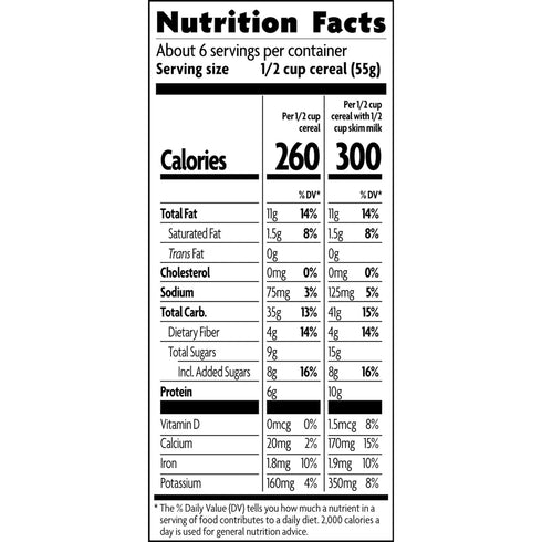 11.5 oz (Pack 4), Nature's Path Organic Peanut Butter Granola, of Non-GMO