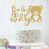 Heddonar Glitter Baby On The Way Cake Topper - Pregnancy Announcements Cake Topper, Baby Bear Gender Reveal Birthday