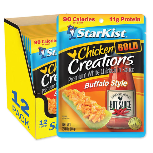 StarKist Chicken Creations BOLD Buffalo Style Pouch (2.6 oz - 12 Pack)