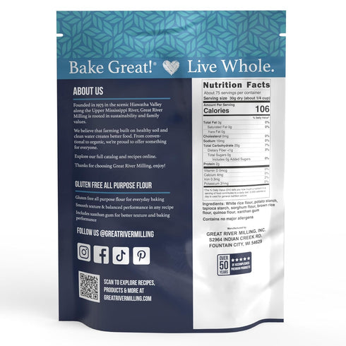 5 Lb Great River Milling Gluten Free All Purpose Flour | Made from All Purpose Gluten Free Baking Alternative