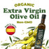 16.9oz (500ml) (Pack 3) Food To Live Organic Extra Virgin Olive Oil, Cold-Pressed. Polyphenol Rich. Non-GMO. Glass