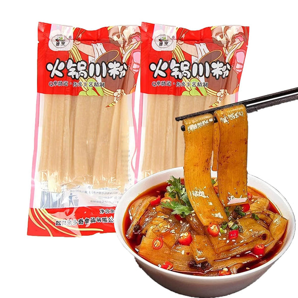 Generic Sweet Potato Noodles,200g/7.05oz/bag,Sichuan Specialty Hotpot Wide Noodles,Suitable for Dish and Soup(2bags)