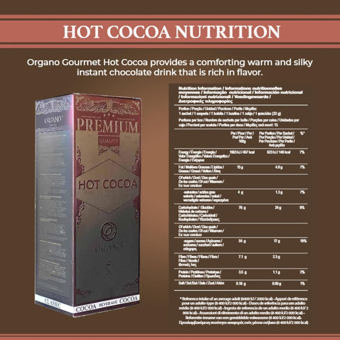15-sachets) ORGANO Premium Hot Cocoa (Hot Chocolate