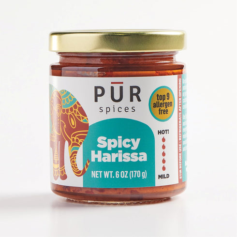Set 6oz (Pack 3) PUR Spices Tasty Gift Box I of Three Hot Sauces and Cooking Pastes I Recipe Card and Jar Opener