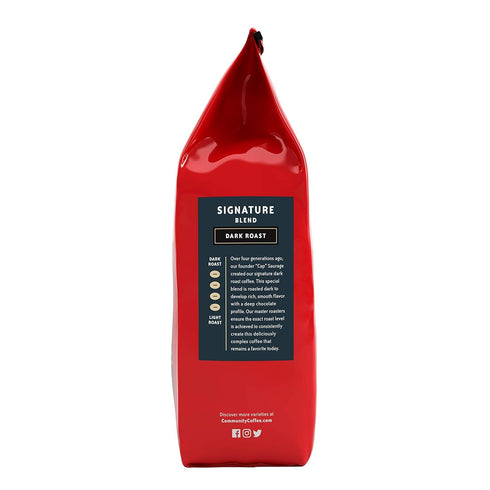 Community 32 32 (Pack 2) Coffee Signature Blend Ounce, Dark Roast Ground Coffee, Ounce Bag