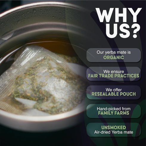 (100 Packaging. MADFLOW Yerba Mate Tea Bags Mate Tea Bags). Organic & Unsmoked. Resealable Alternative to Yerba Mate