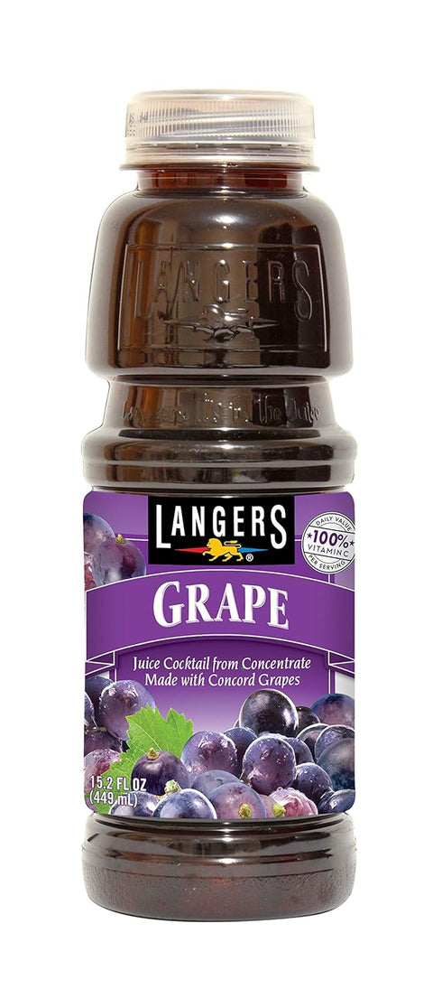 Langers Grape Juice Cocktail, 15.2 Fl Oz (Pack of 12)