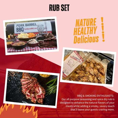 Pack 3.8 oz 4.5 oz 3 oz Pork Barrel BBQ Spice Collection Gift | Gifts for Men| All American Spice, Steak and Chicken