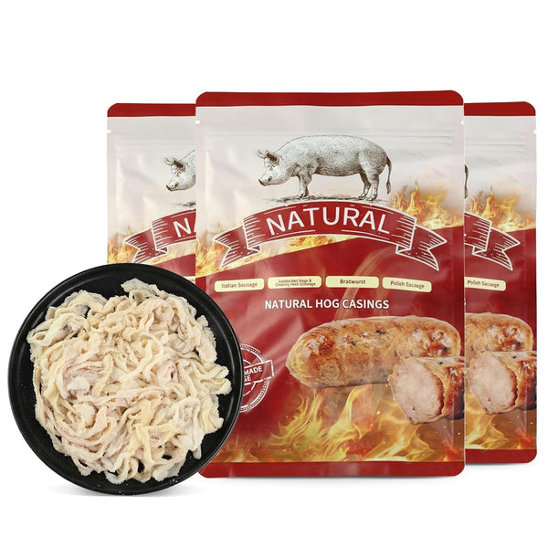 SAUSAGE CASINGS Natural Hog Casings 38-40mm,1.5-1.57" Dia, Edible Casing for 105lbs Home
