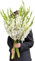 Cassiolina 10 Fresh Cut Gladiolus Flowers, Long Stem Bouquet, Stems, Sword Lily for Home Wedding Party Vase Decor