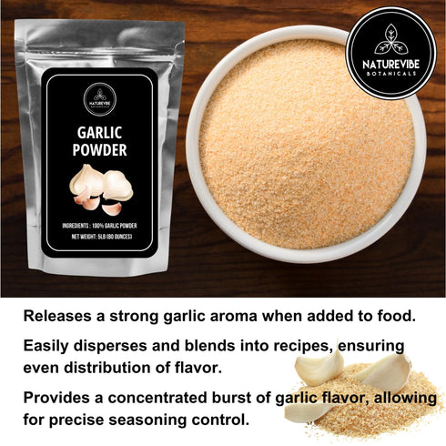 5lbs [Packaging Naturevibe Botanicals Garlic Ground Powder, | Raw, Gluten-Free & Non-GMO | Healthy Spice | Adds Flavor