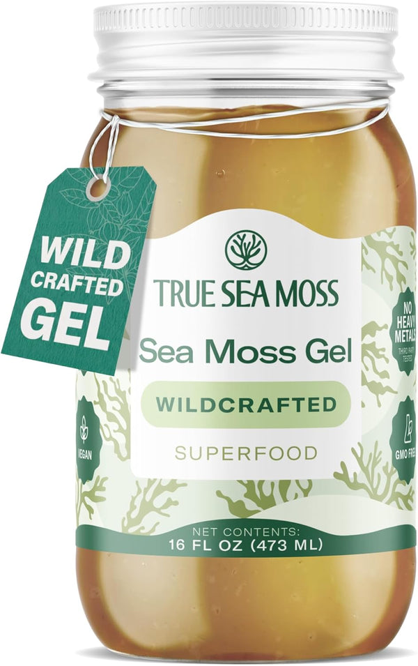 TrueSeaMoss Sea Moss Gel Made in USA Wildcrafted Seamoss & Jarred Vegetables