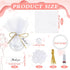 80 Set Kathfly Wedding Almond Candy Favors DIY for Guests Include Pearl Rings, Pearls, Card, String Glue Tulle Bag