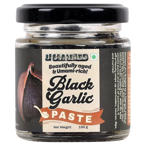 Black Garlic Paste, Umami-Rich, Slowly-Aged, No Preservatives, 100g, Pack of 4