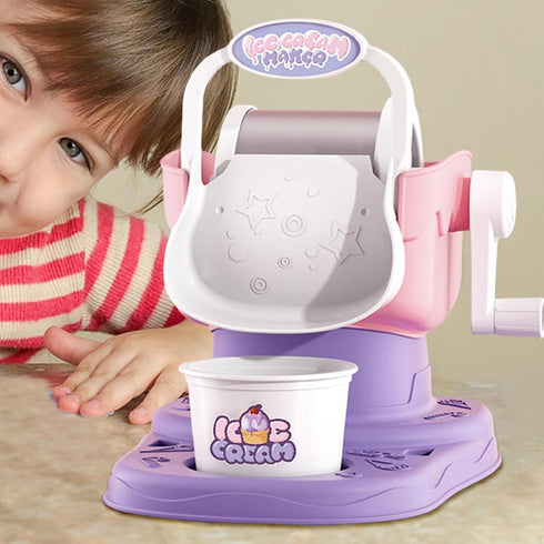Generic Ice Cream Maker Machine Soft Serve Maker, Manual Quick Results Treat | Easy To Use For Making Cream, Sorbet