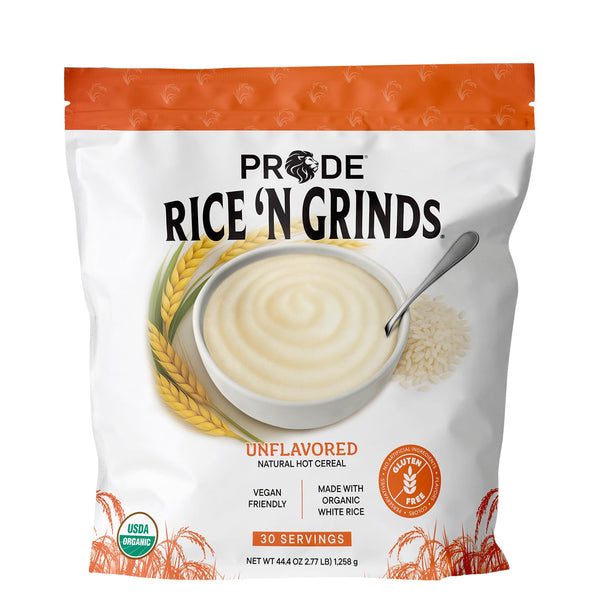 Pride Foods Rice 'N Grinds Hot Cereal - Gluten-Free, Non-GMO, Vegan-Friendly, Natural