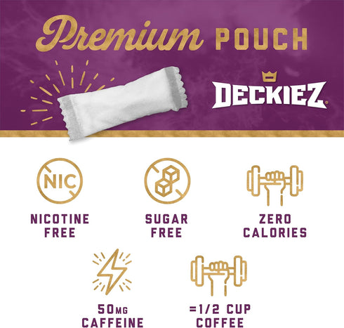 5 (100 50mg Deckiez Energy Pouches, Cans Pouches), Sugar Free Caffeine Supplement, Coffee Pouches & Energy Drink