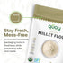 2lb Quay Naturals Organic Millet Flour | USA-Grown & Milled | Stone-Ground, Gluten-Free, Non-GMO | Vegan, Paleo, High