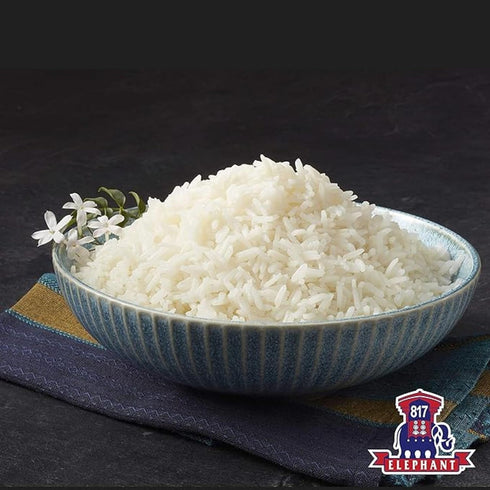 817 Elephant 15 lb Thai Hom Mali Jasmine Rice - Bag - Authentic White Rice - Great for Thai Recipes, Curries & Pilafs