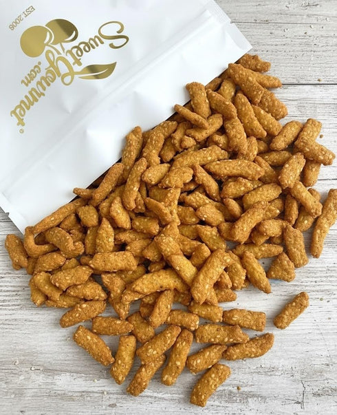 SweetGourmet Oat Bran Sesame Sticks, Healthy Snack, Salted, No Preservatives, No Artificial