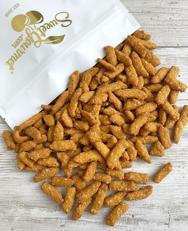 SweetGourmet Oat Bran Sesame Sticks, Healthy Snack, Salted, No Preservatives, No Artificial