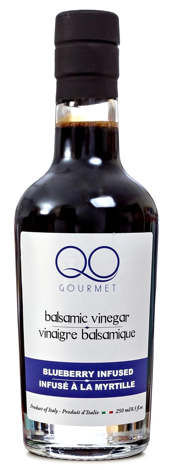 QO Gourmet Flavored Aged Balsamic Vinegar of Modena | High Density BLUEBERRY