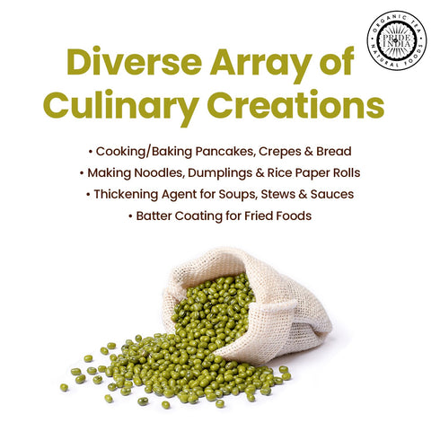 1 lbs (454 Pride of India- Mung Bean Flour gm) Nutty Slightly Sweet Earthy Taste Freshly Milled in Small Batches | Used