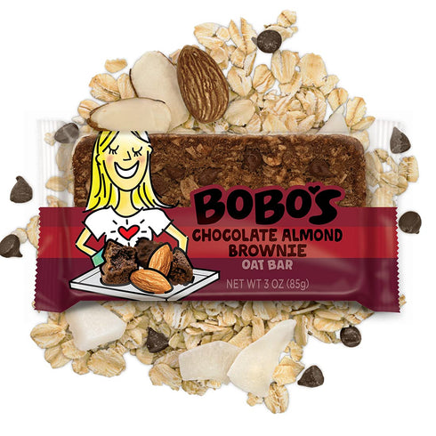 (12 BOBO's Chocolate Almond Brownie Oat Bars, Simple Ingredients, Whole Grain Oats, Plant Based, Gluten Free Breakfast