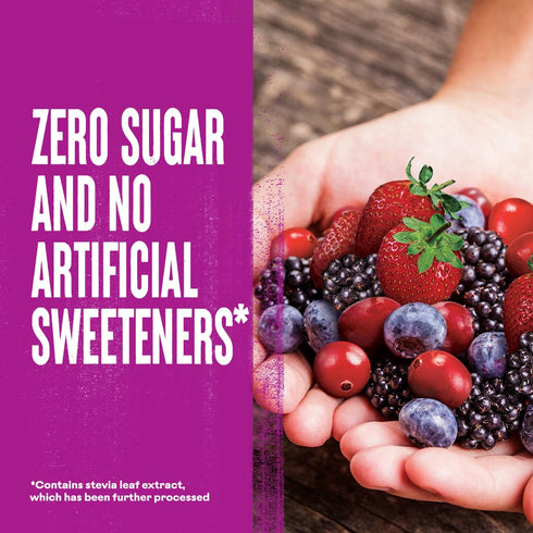 101.4 Oz (Pack 6) Ocean Spray ZERO Sugar Mixed Berry Juice Drink, Cranberry Juice Drink Sweetened with Stevia, Fl