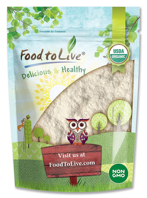Food to Live Organic Cassava Flour, 8 Ounces Non-GMO, Raw Yuca Root