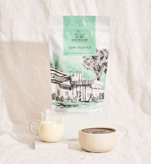 (200+ Farm2Cup Pack 1 Assam Breakfast High Caffeine Loose Black Tea from India Cups) - Fresh Harvest - Perfect