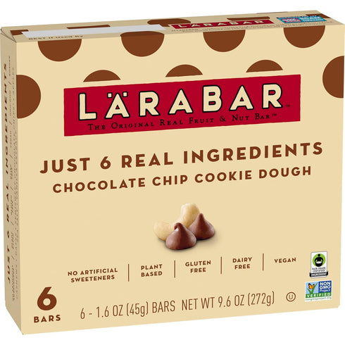 Larabar Chocolate Chip Cookie Dough Fruit and Nut Bars, Gluten Free and