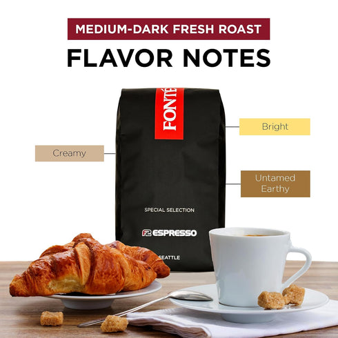 12 oz F2 Fonte Coffee Roaster - Home Espresso Coffee - Medium-Dark Fresh Roast - Roasted in Seattle - Single Origin