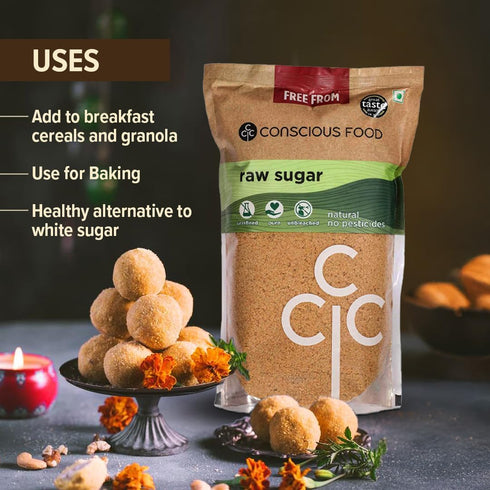 2 Package Natural Raw Unrefined Khandsari Sugar, Desi Khand, Kg Bulk