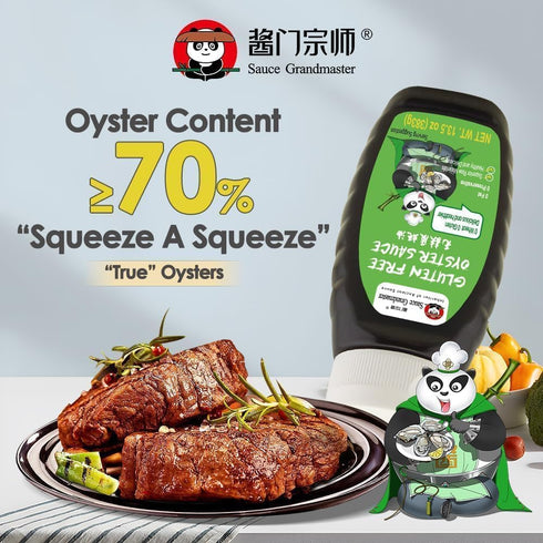 2:1 2-Bottle Set Sauce Grandmaster Sweet & Sour Made Easy Lemon Rice Vinegar & Oyster Sauce Combo, Perfect Golden Ratio