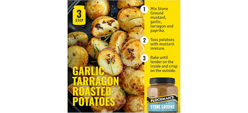 9 oz, Plochman, Stone Ground Mustard, Coarse Grain Texture