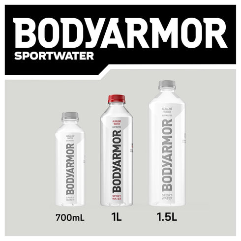 9+, 1 (Pack 12) BODYARMOR SportWater Alkaline Water, Superior Hydration, High Alkaline Water pH Electrolytes, Perfect
