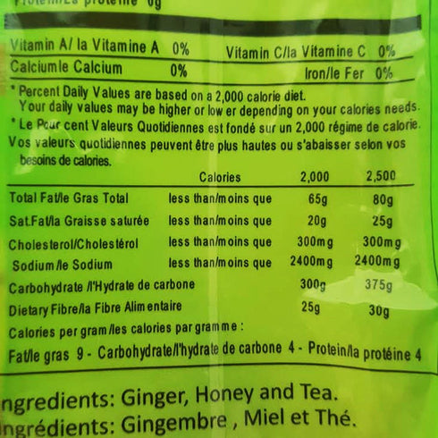 Honsei (60 18G/0.63oz- 2Packs Instant Honey Ginger Tea Sachets)