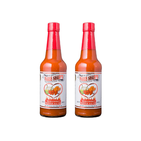 Marie Sharp’s Habanero Hot Sauce, 10-Fluid Ounce - Marinade & Dips (Pack of 2)